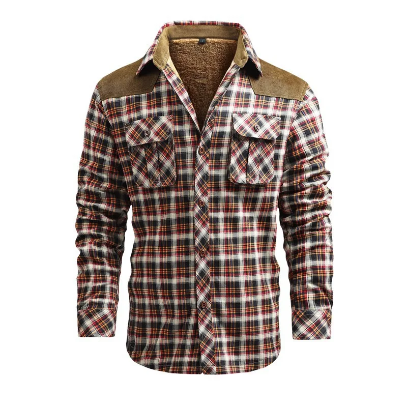 Mężczyźni Zimowe Koszule Casua – Flannel Shirt Lined recenzja i cena