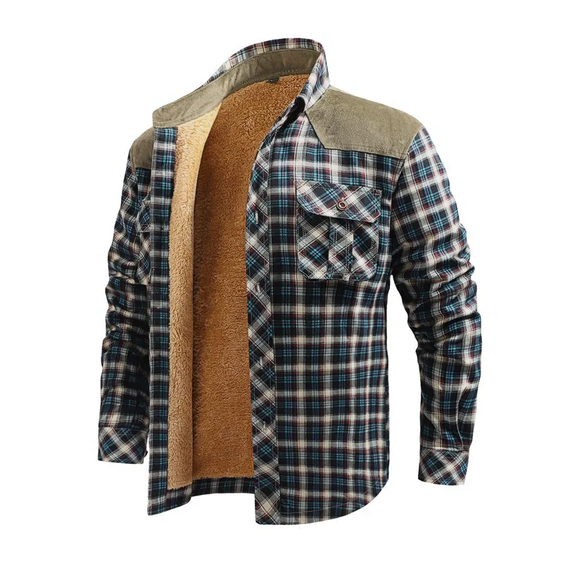 Mężczyźni Zimowe Koszule Casua – Flannel Shirt Lined recenzja i cena